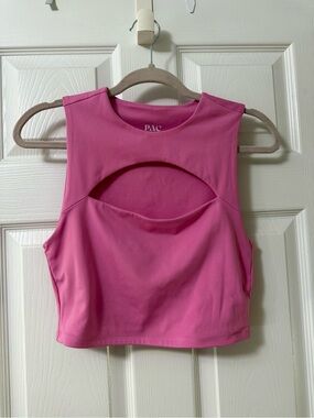 PacSun Hot Pink Front Cutout Crop Tank